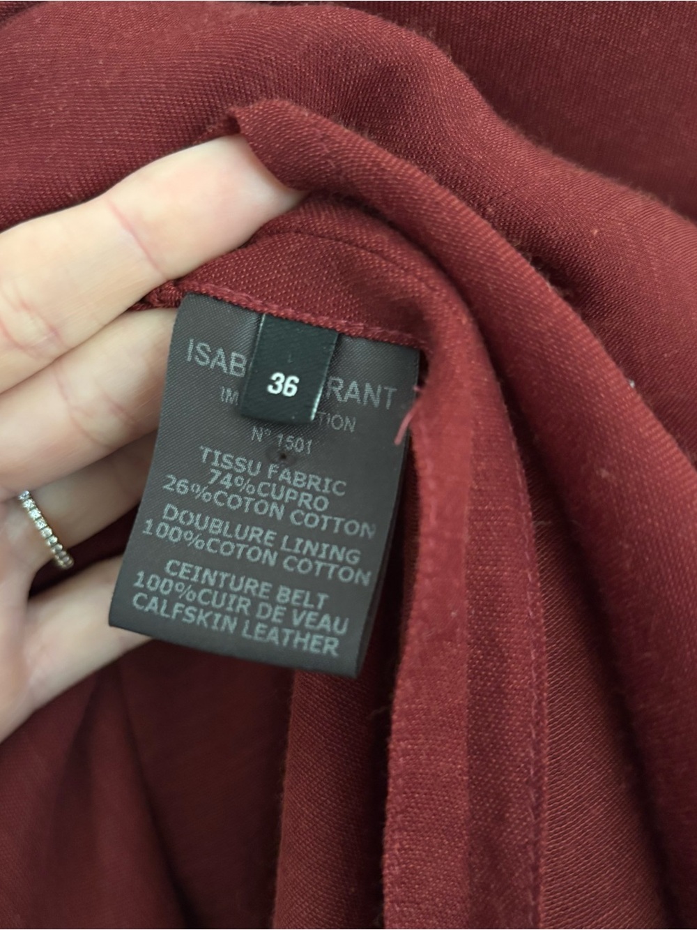 Isabel Marant Burgundy Button-Front Tunic - Picture 7 of 8